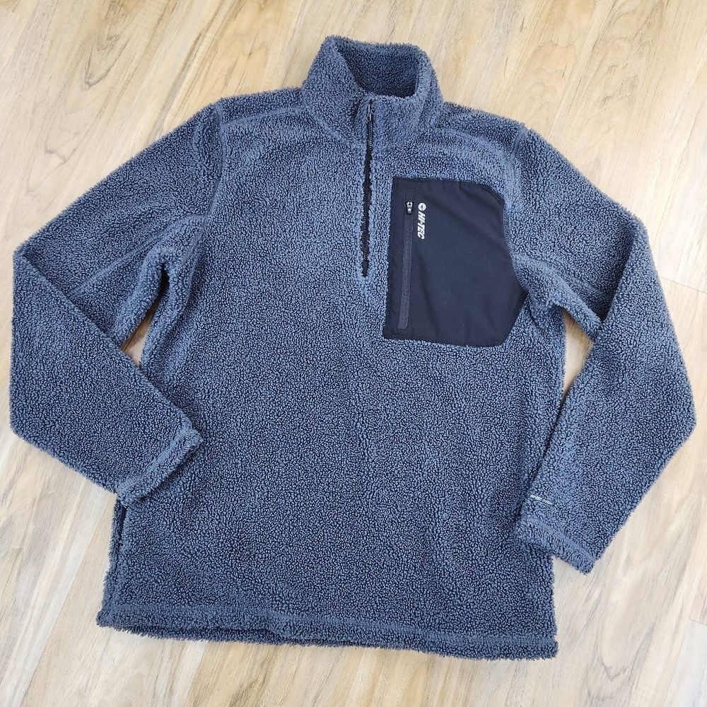 💜Hi-Tec Blue Thermo Pebble Fleece Pullover Sweatshirt Men's Medium